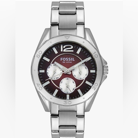 Fossil 10 ATM Unisex Indiglo Analog Watch - Picture 1 of 7